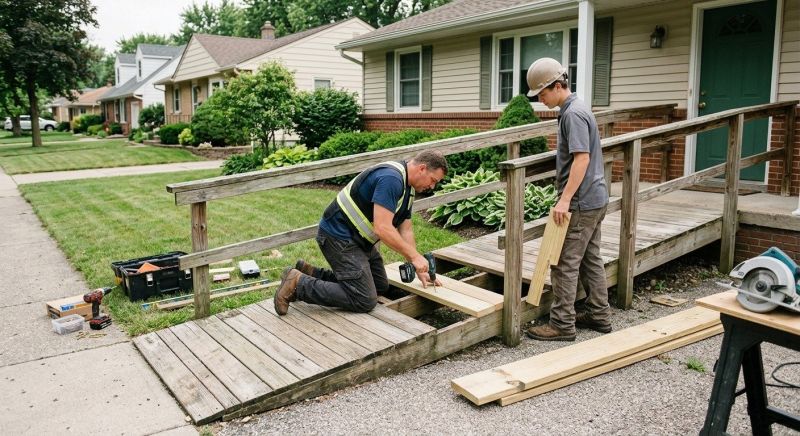 Wood Ramp Repair in Overland Park, KS
